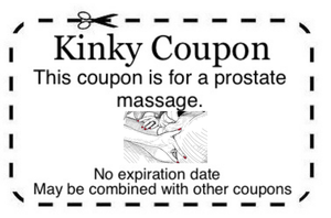 Prostate massage coupon
