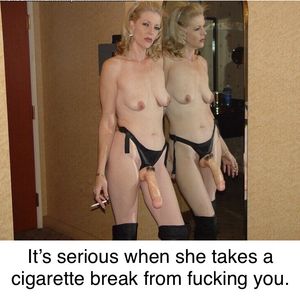 Break time after strapon sex