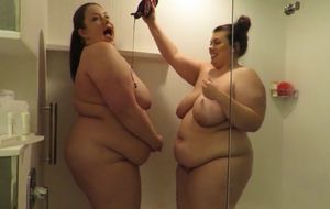 BBW shower fun with chocolate syrup