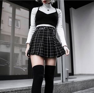 grunge skirt high socks