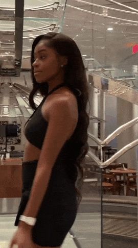 sexy ebony in a underboob dress