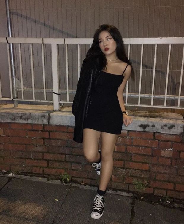 asian little black dress