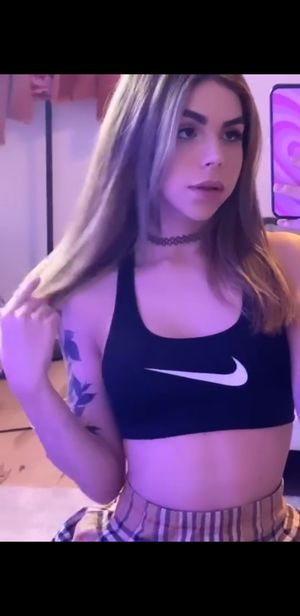 Sexy blonde with skirt