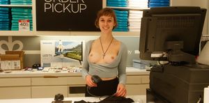 Cutie working her tits out