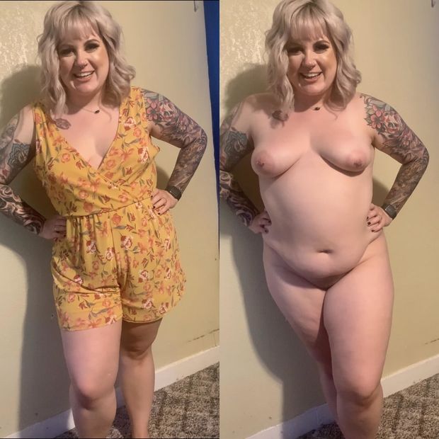 Cute chubby Blonde clothed/unclothed