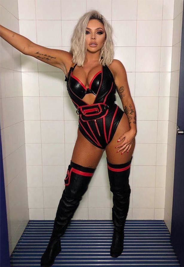 Jesy Nelson in leather