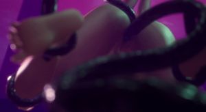 White hair chick double penetration with Tentacle Monster