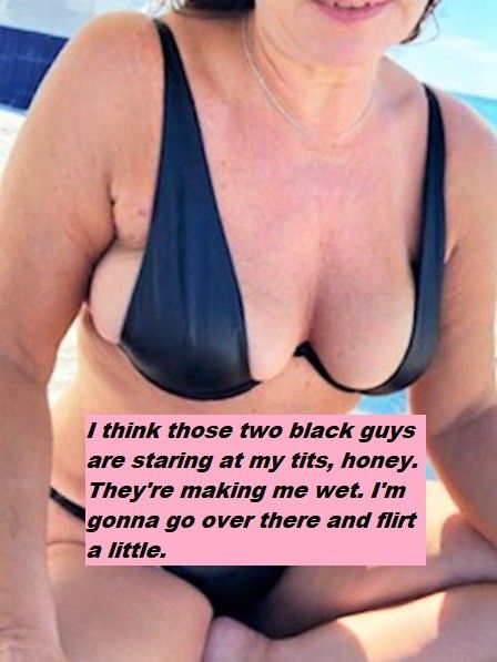 I think those black guys are staring at my tits