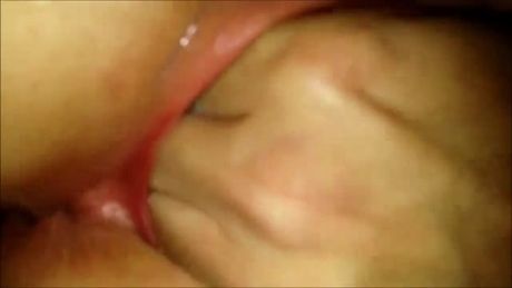 Fingering my gf's pussy until she squirts - closeup homemade