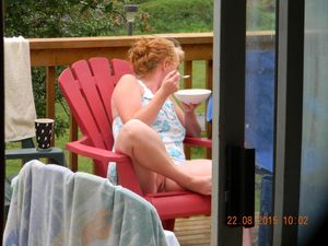 redhead teasing the neighbors