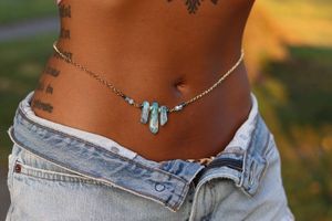 Tanned and belly chained