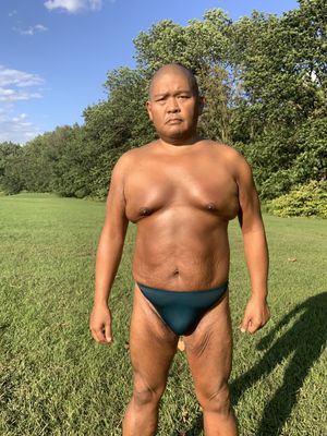 Sunbathing in my mallard rio bikini in Bayonne Park, NJ