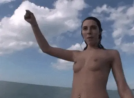 teen dancing on a boat