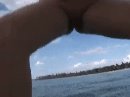 teen peeing at the beach
