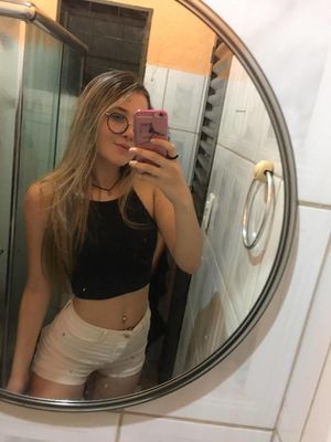 Cute blonde selfie