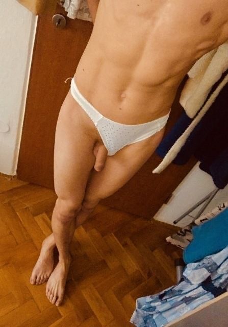 Sexy teen body in panties