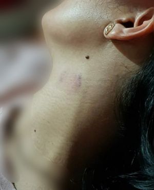 He writes his name on my woman.