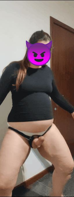 slut pregnant wife strap on