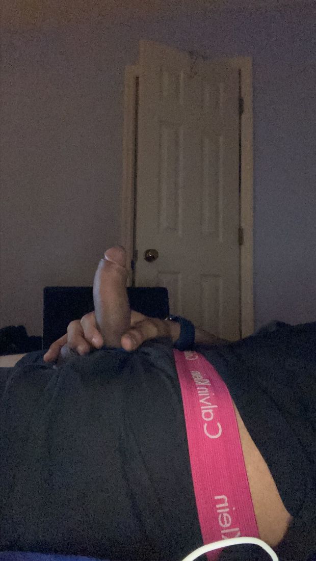 My chubby cock thinking about who just followed me