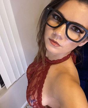 Horny teen in glasses
