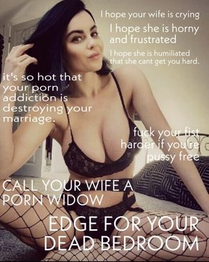 Your wife can't make you feel better than making her a porn widow does