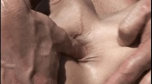 Spreading his asshole