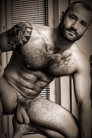 Uncut hairy man