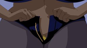 Black Canary has a cute little yellow bush