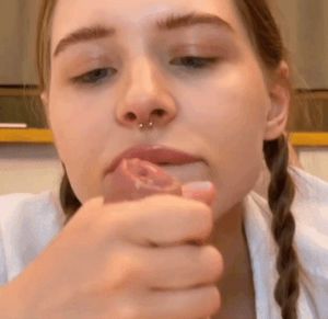 Super Cute Teen Plays With Cock