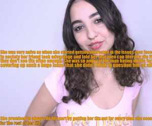 She got a lot of male supporters who got her to throw away all her tops so that they could never be used to oppress and hurt men again