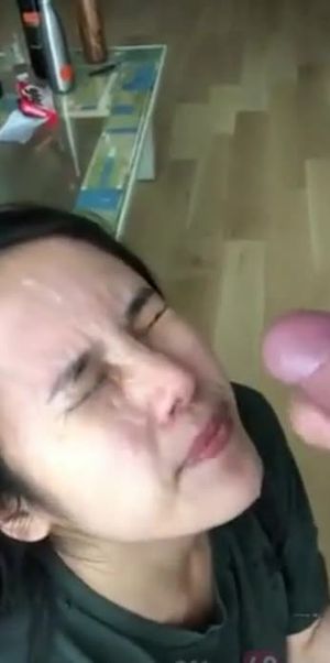 Asian geting sprayed