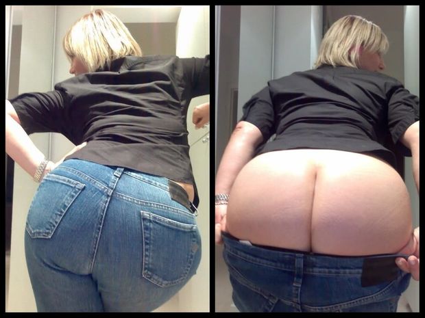 Fabulous fat jeans ass mom