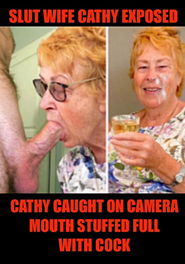 Blowjob Slut Cathy granny looks worried getting caught out on camera Sucking off her neighbours cock