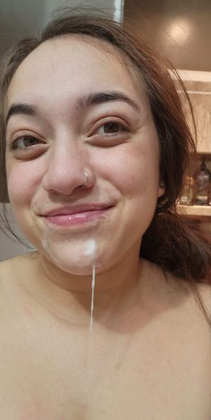 Caitlyn with my cum on her face!