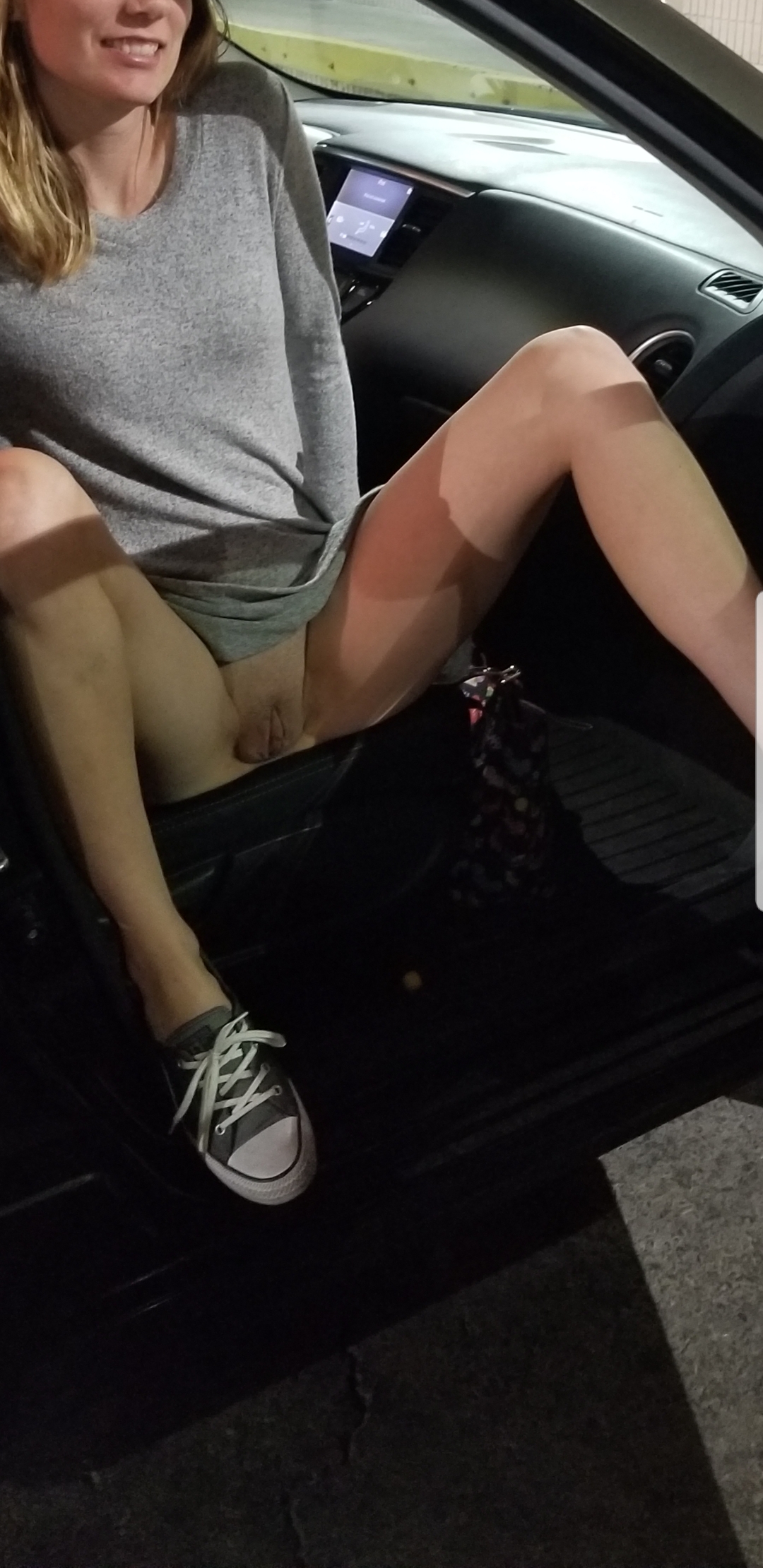 flashing in the car