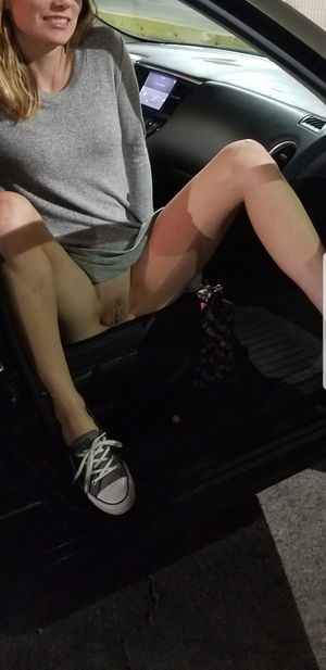flashing in the car