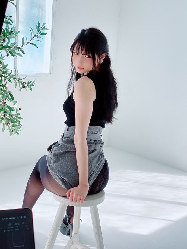 Asian posing sexy