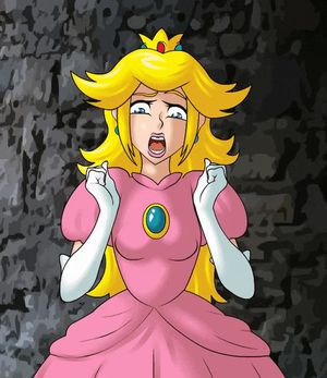 Princess Peach busting them titties out