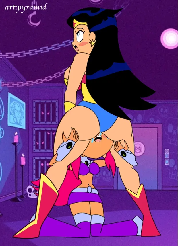 Starfire eating Wonder Woman out