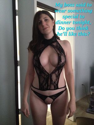 Wife getting ready for her boss