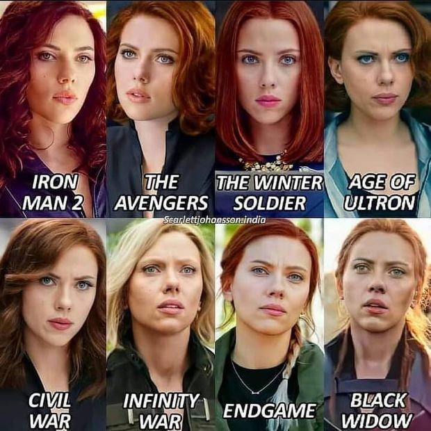 Marvel's Black Widow thru the years