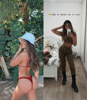 Military idf female soldier babe has two sides