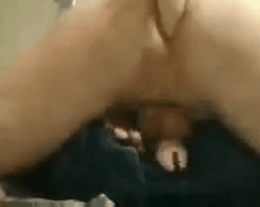 Caged sissy cums hard from big dildo