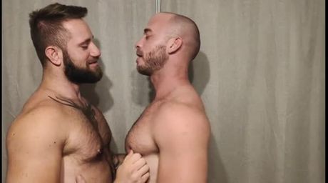 2 Bear gay Guy kisses