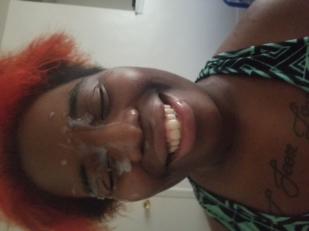 Ebony milf cumshot to the face