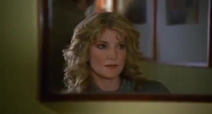 Looks like she's seeing something, maybe a ghost.