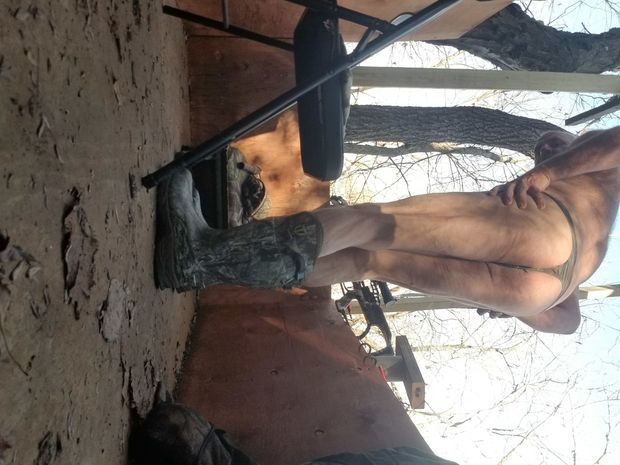 Ass in thong deer hunting blind
