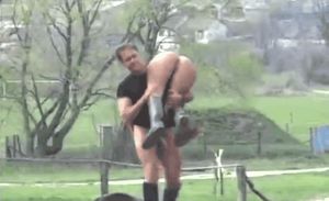 Here guys she is the newly kidnapped college g1rl for today's party