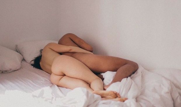 I love to spoon him from behind and hold onto his balls till I fall asleep...