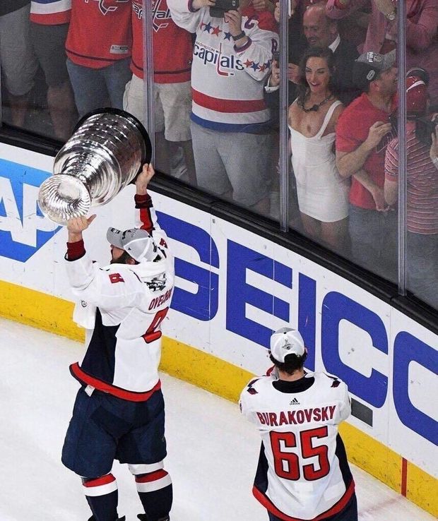 Meanwhile at the hockey arena